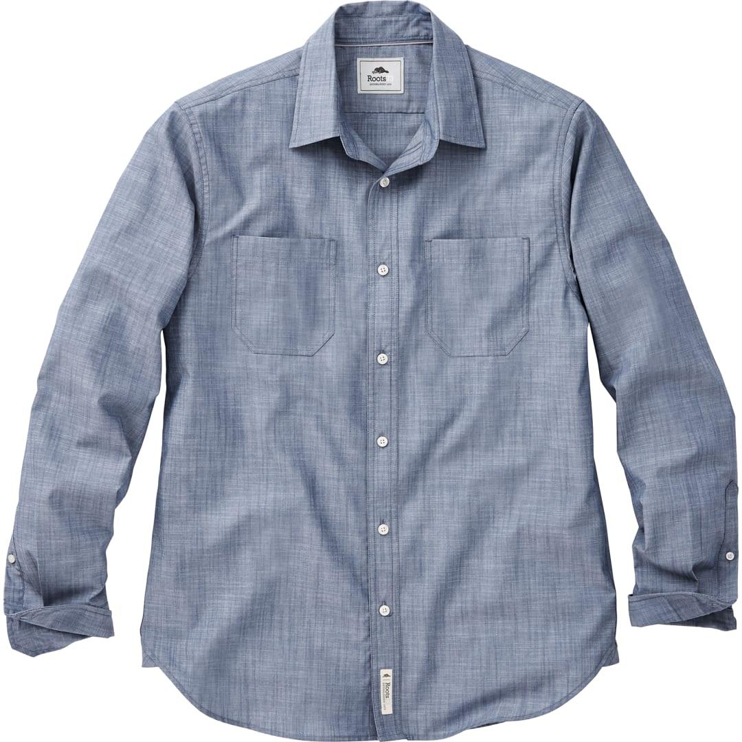Mens clearwater roots73 ls shirt Blue miniatura 10