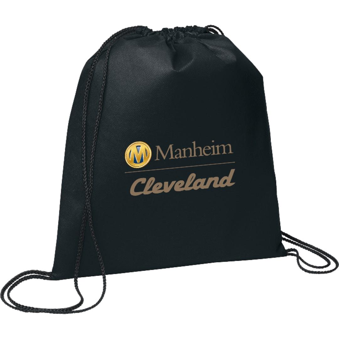 Evergreen non-woven drawstring bag Black miniatura 5