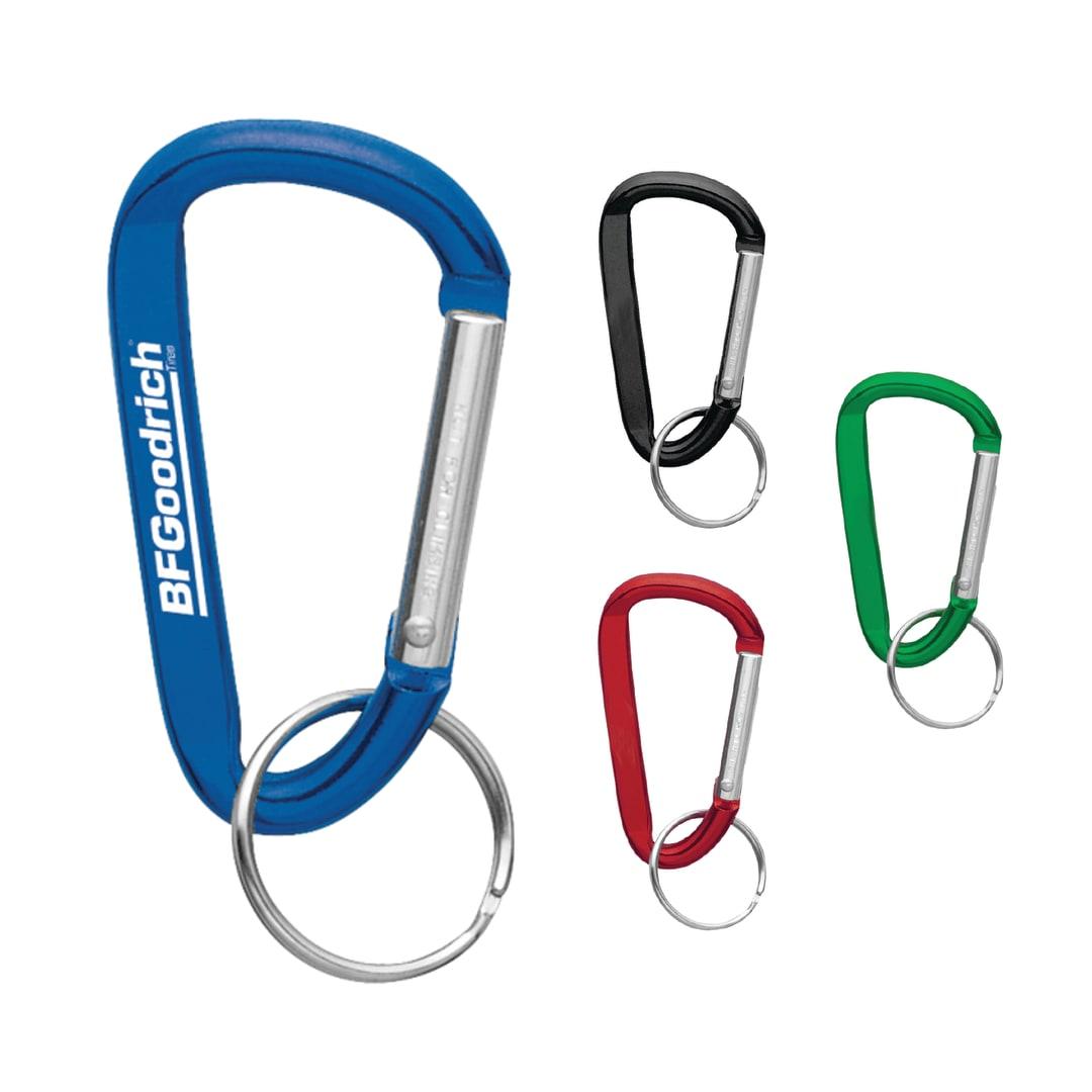 Small carabiner key ring Red front