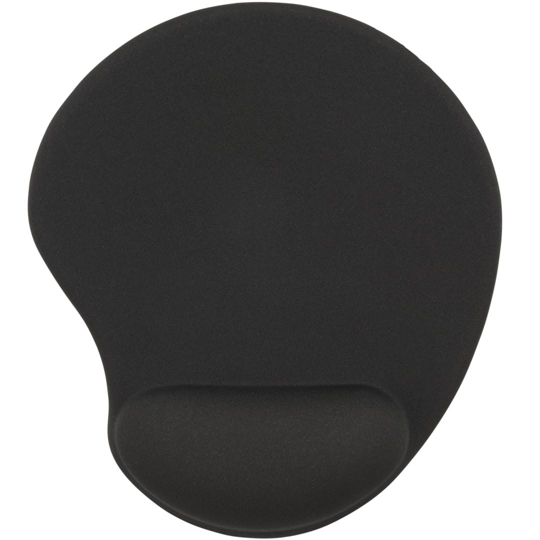 Solid jersey gel mouse pad / wrist rest Black front