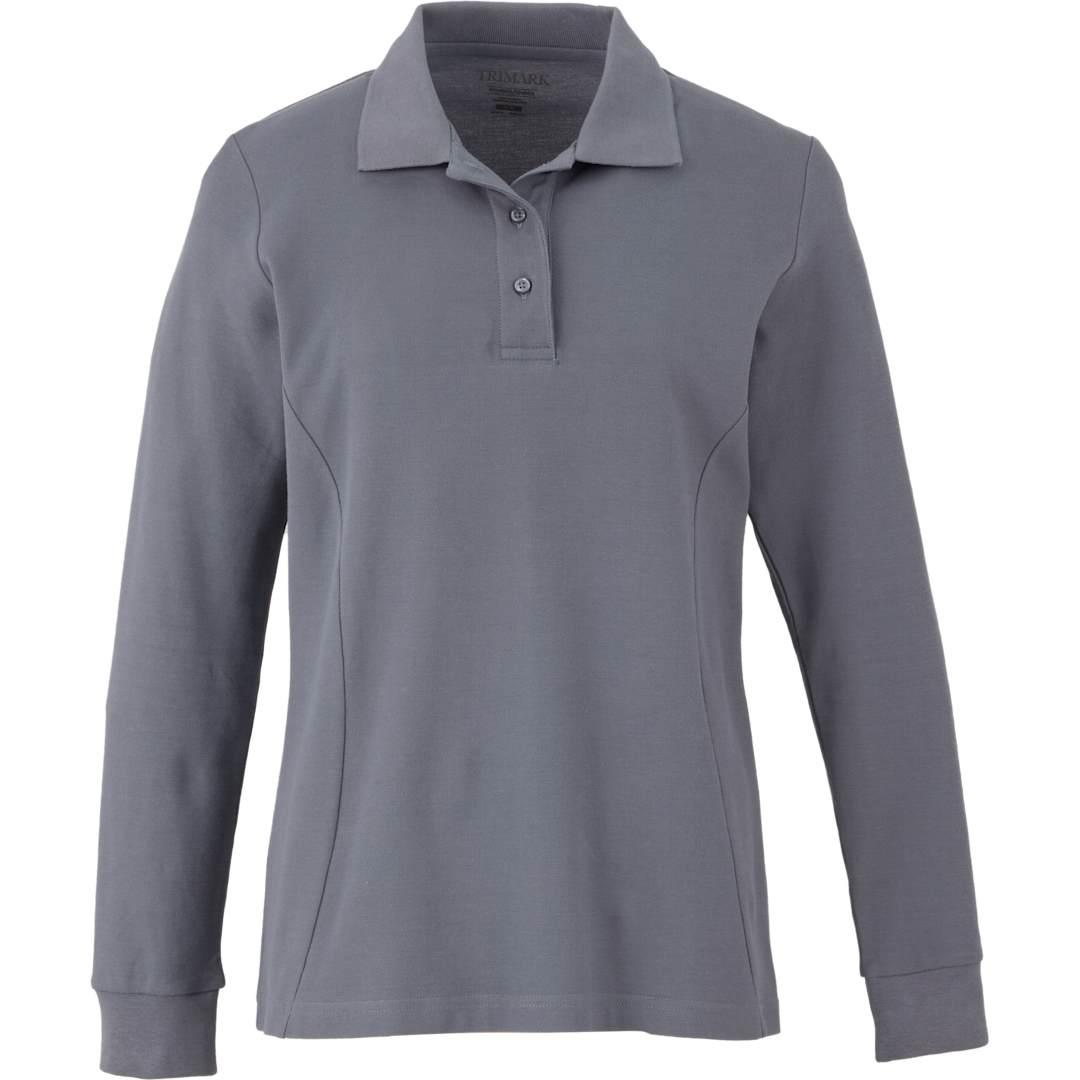 Palo long sleeve 100% cotton pique polo - womens Navy Blue miniatura 12