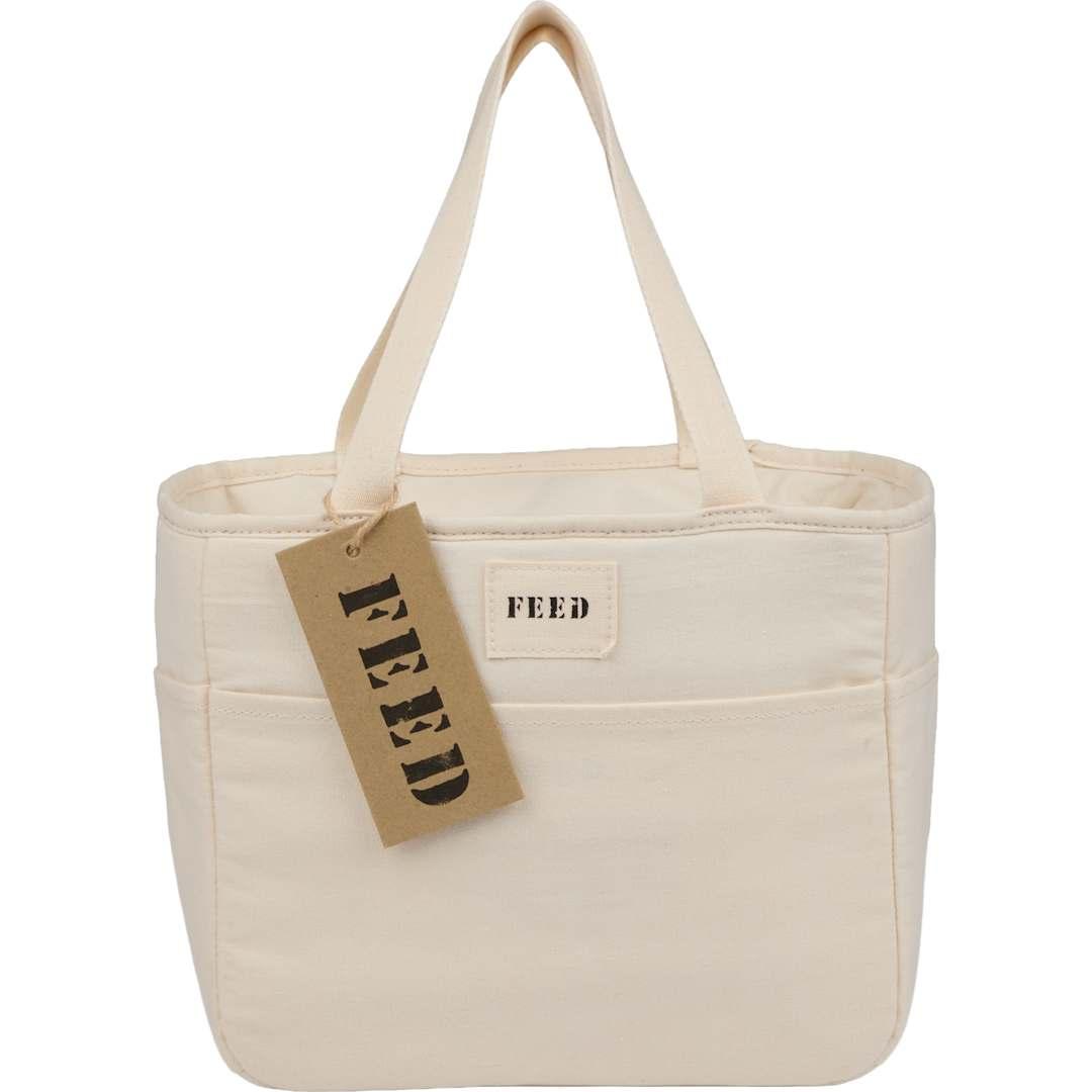 Feed organic cotton 9 can lunch cooler Natural miniatura 11