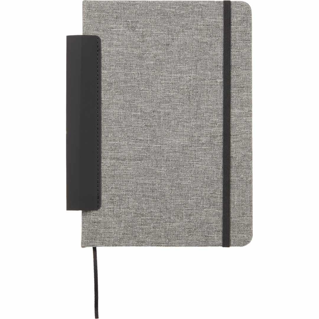 5.5 X 8.5 fsc® recycled viper rpet bound noteboo Black miniatura 7