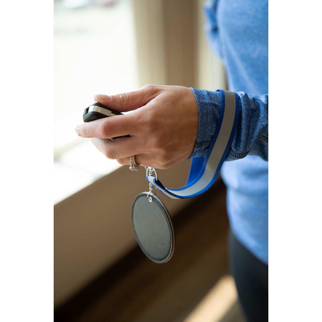 Reflective recycled wrist lanyard Black miniatura 14