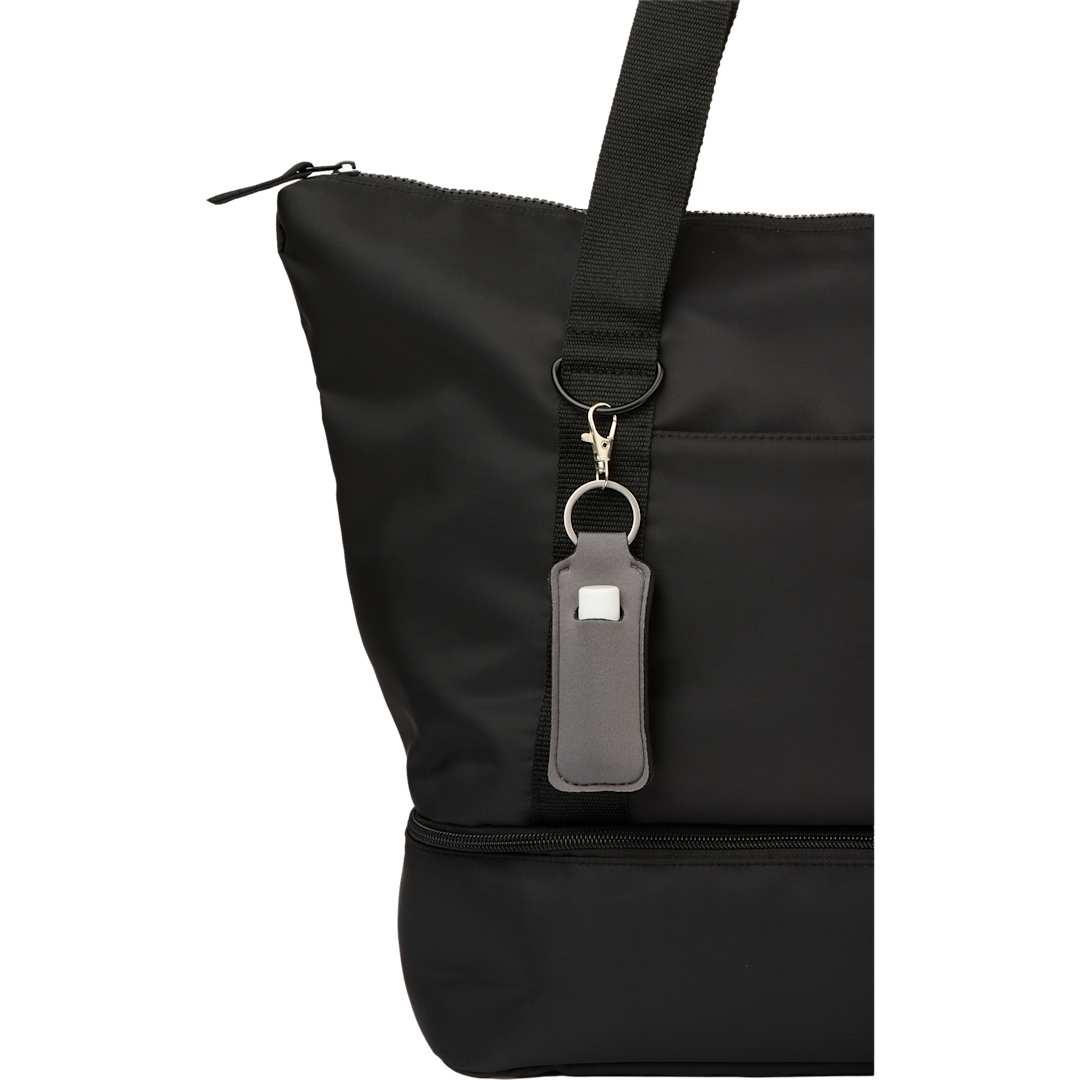Bottle charm w/ neoprene chapstick holder Black miniatura 18