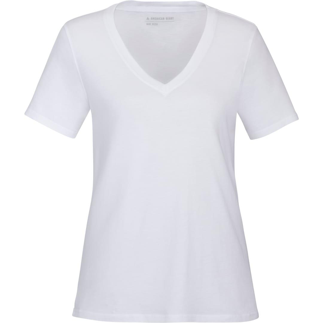 American giant classic cotton v-neck t - womens White miniatura 4