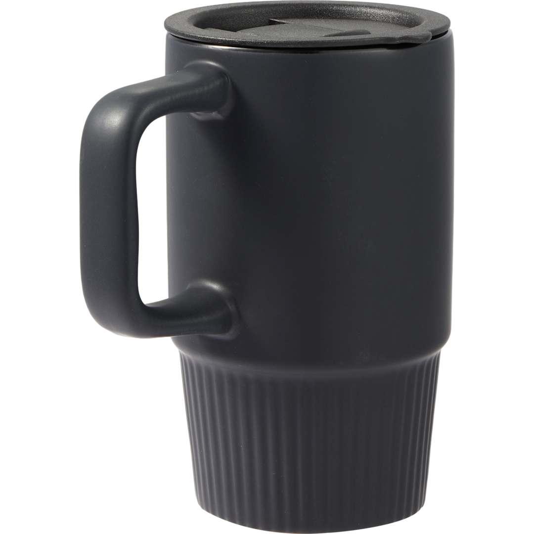 Camden 13oz ceramic mug w/ lid Black miniatura 5