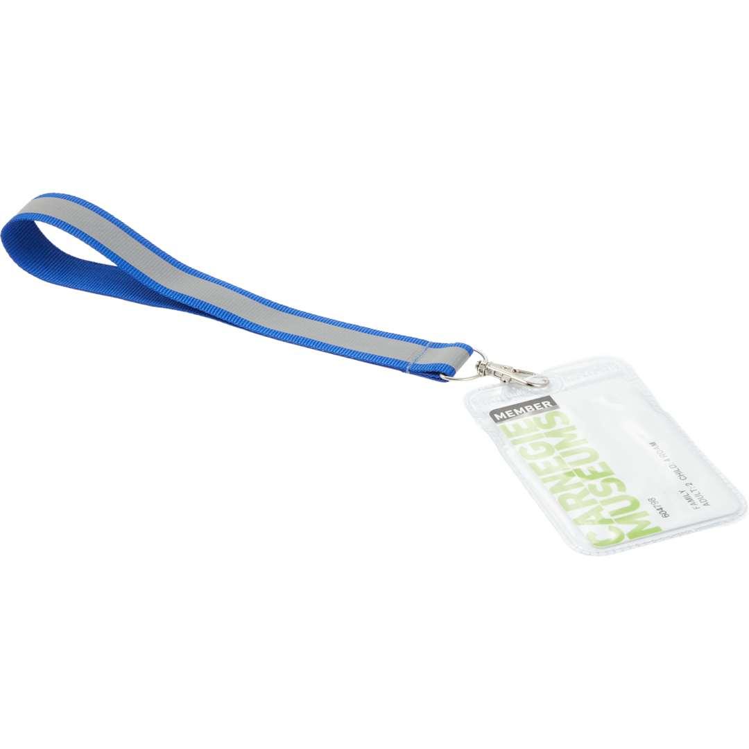 Reflective recycled wrist lanyard Black miniatura 12