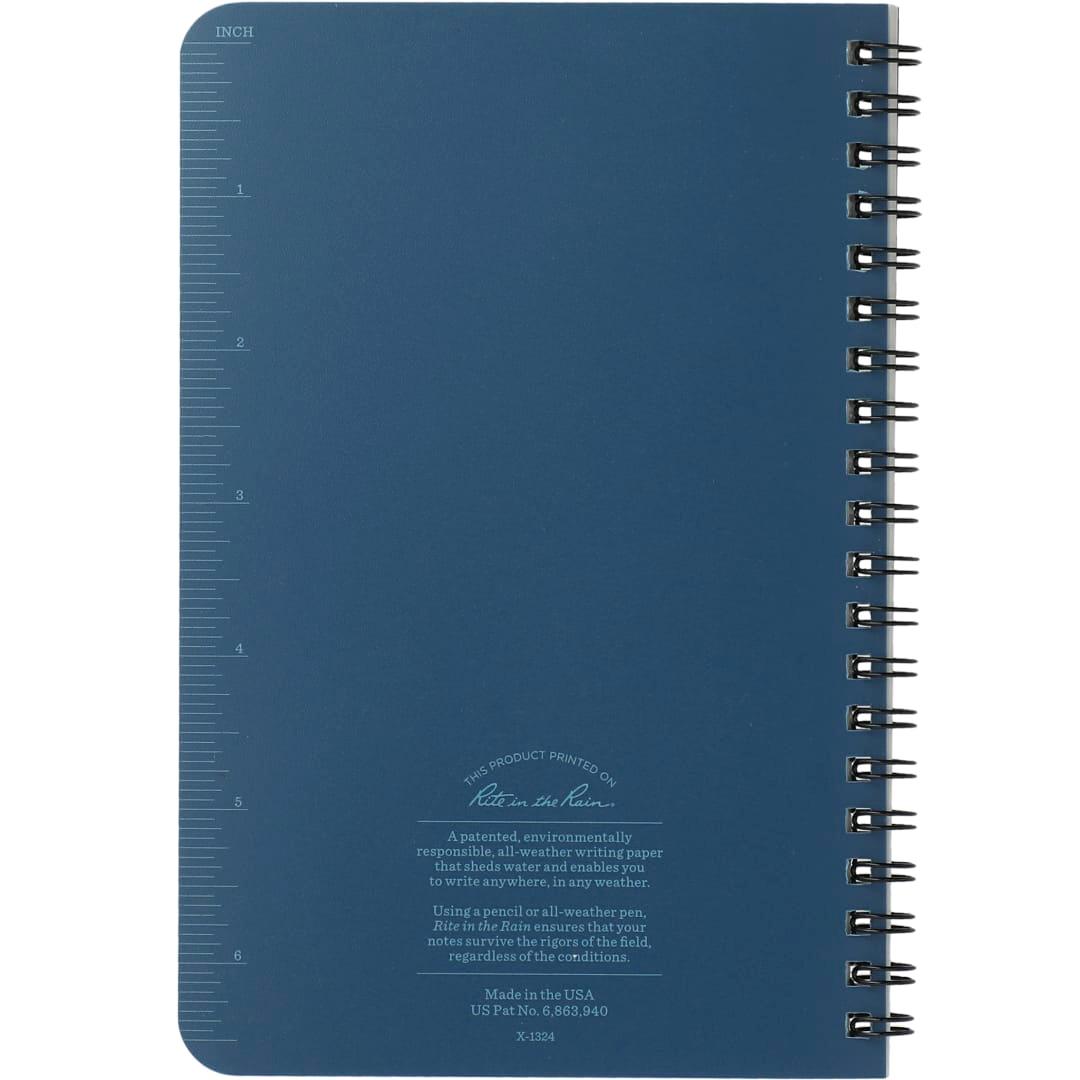 4.6 X 7 rite in the rain side spiral notebook Black miniatura 12
