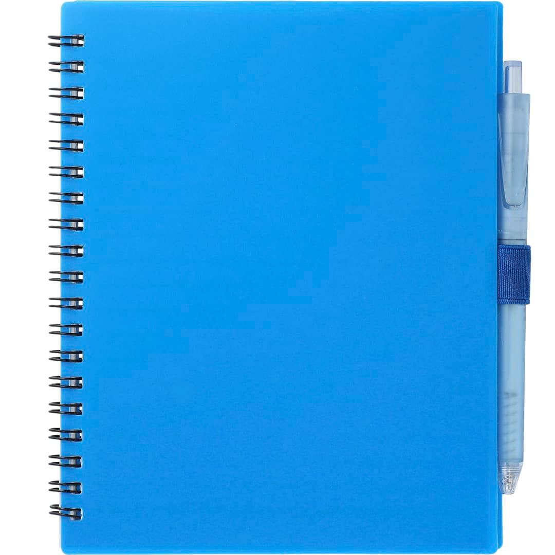 Fsc® recycled 5.5 x 7 spiral notebook w/ rpet pe Black miniatura 11