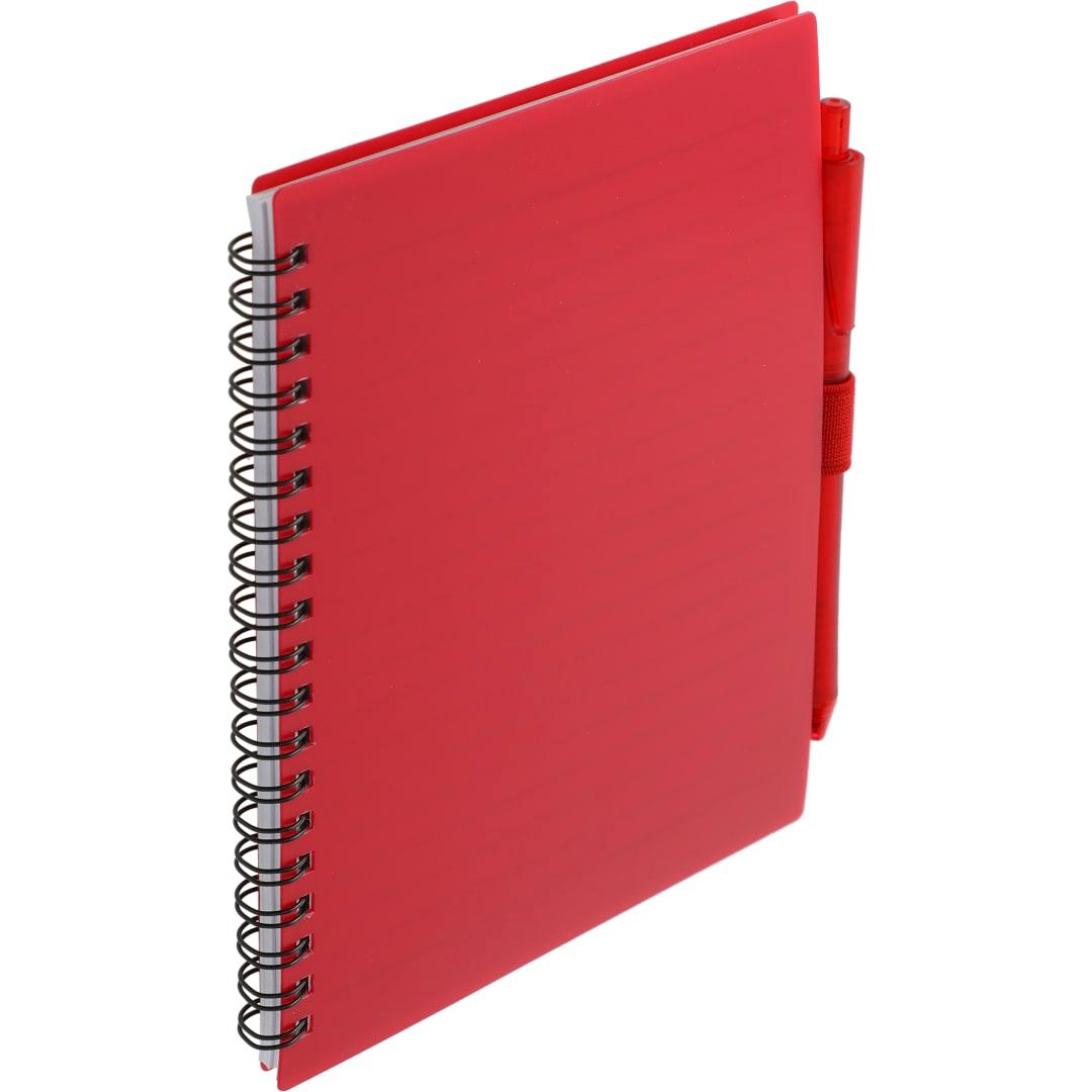 Fsc® recycled 5.5 x 7 spiral notebook w/ rpet pe Black miniatura 26