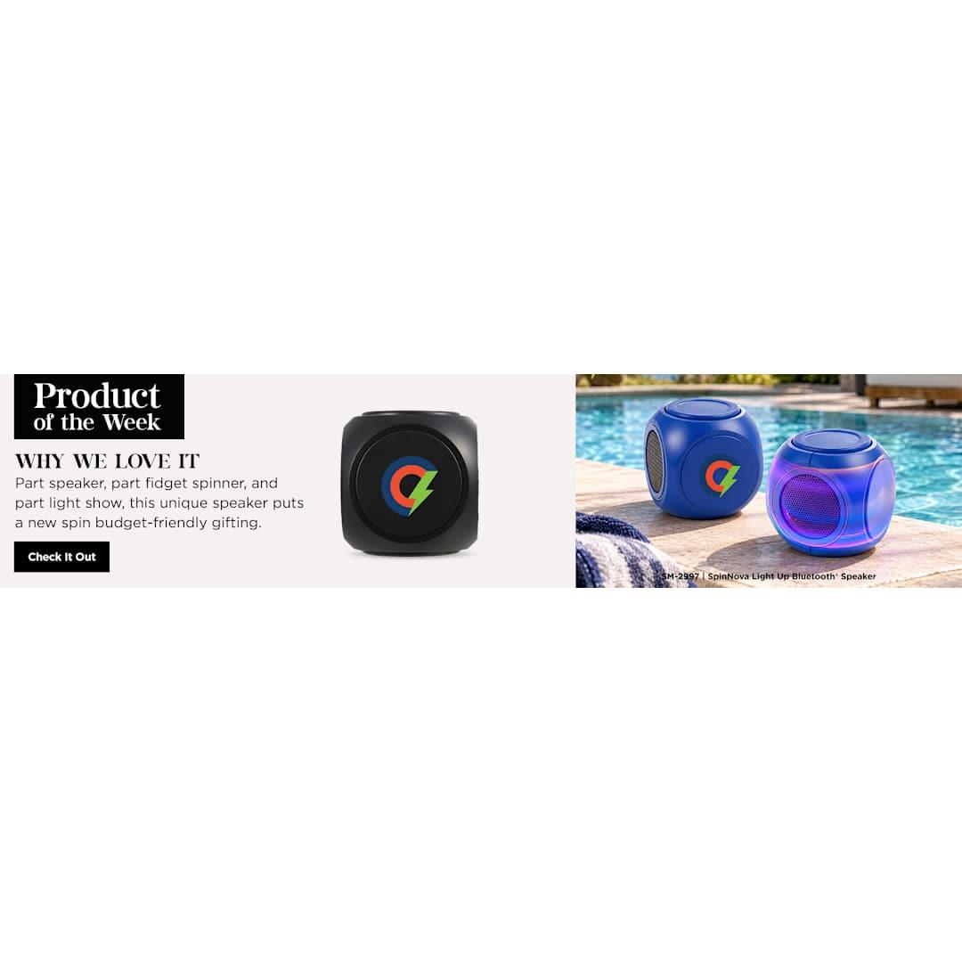 Spinnova bluetooth speaker with lights Black front