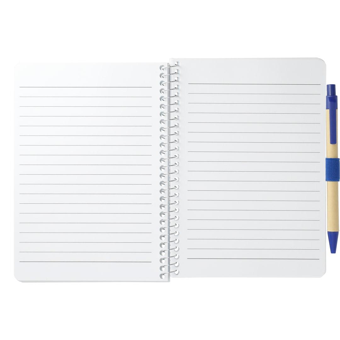 Fsc® mix 5 x 7 spiral notebook with pen Black miniatura 10