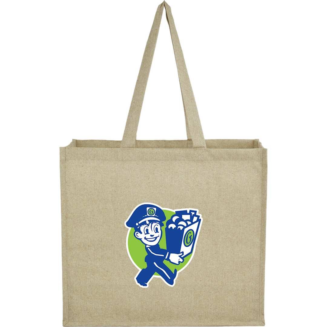 4Oz recycled cotton shopper tote with laminated Grey miniatura 12