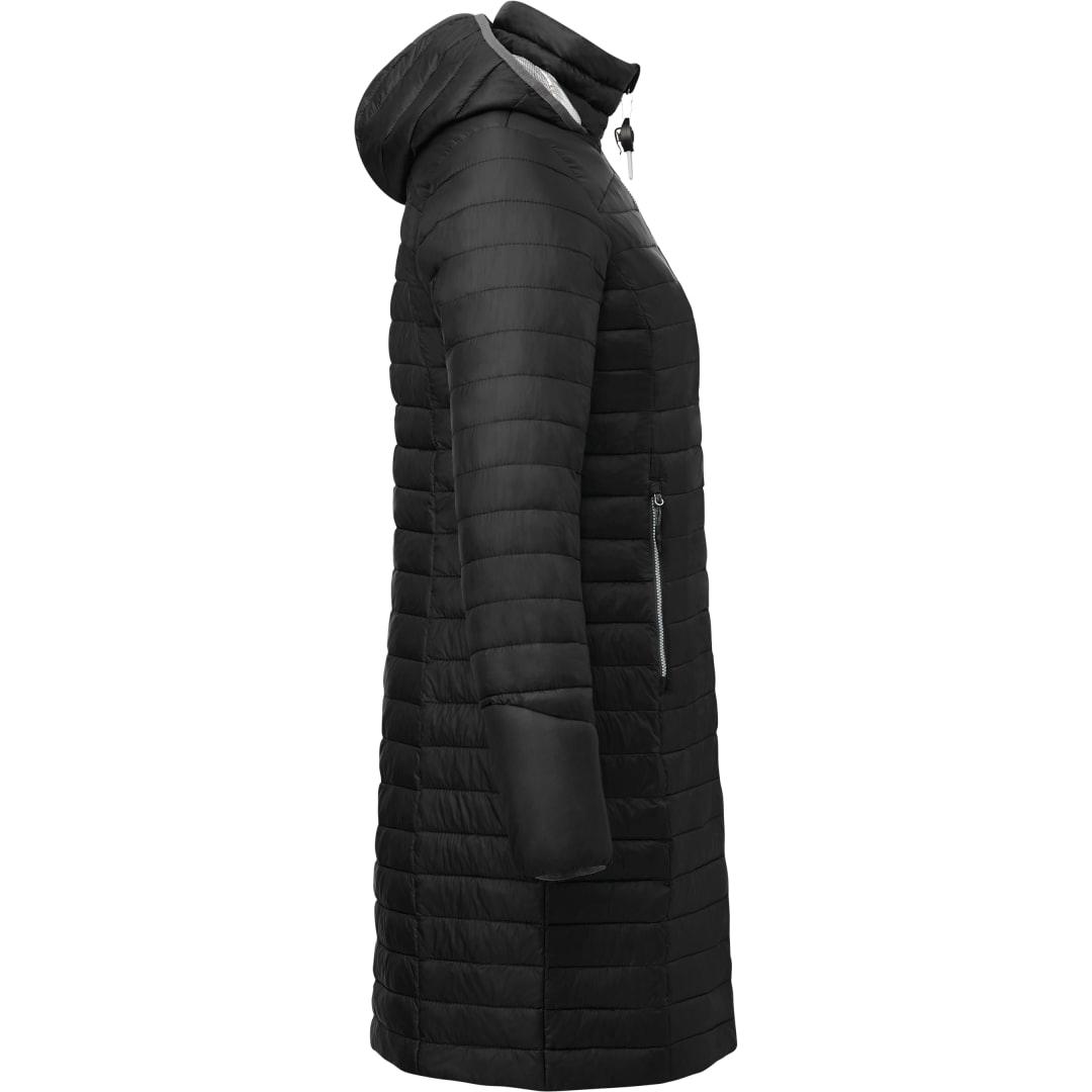 Womens silverton long packable insulated jacket Navy Blue miniatura 19