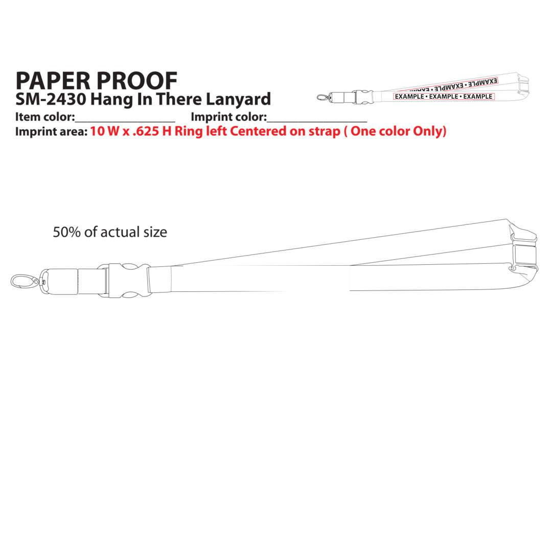 Hang in there lanyard Red front
