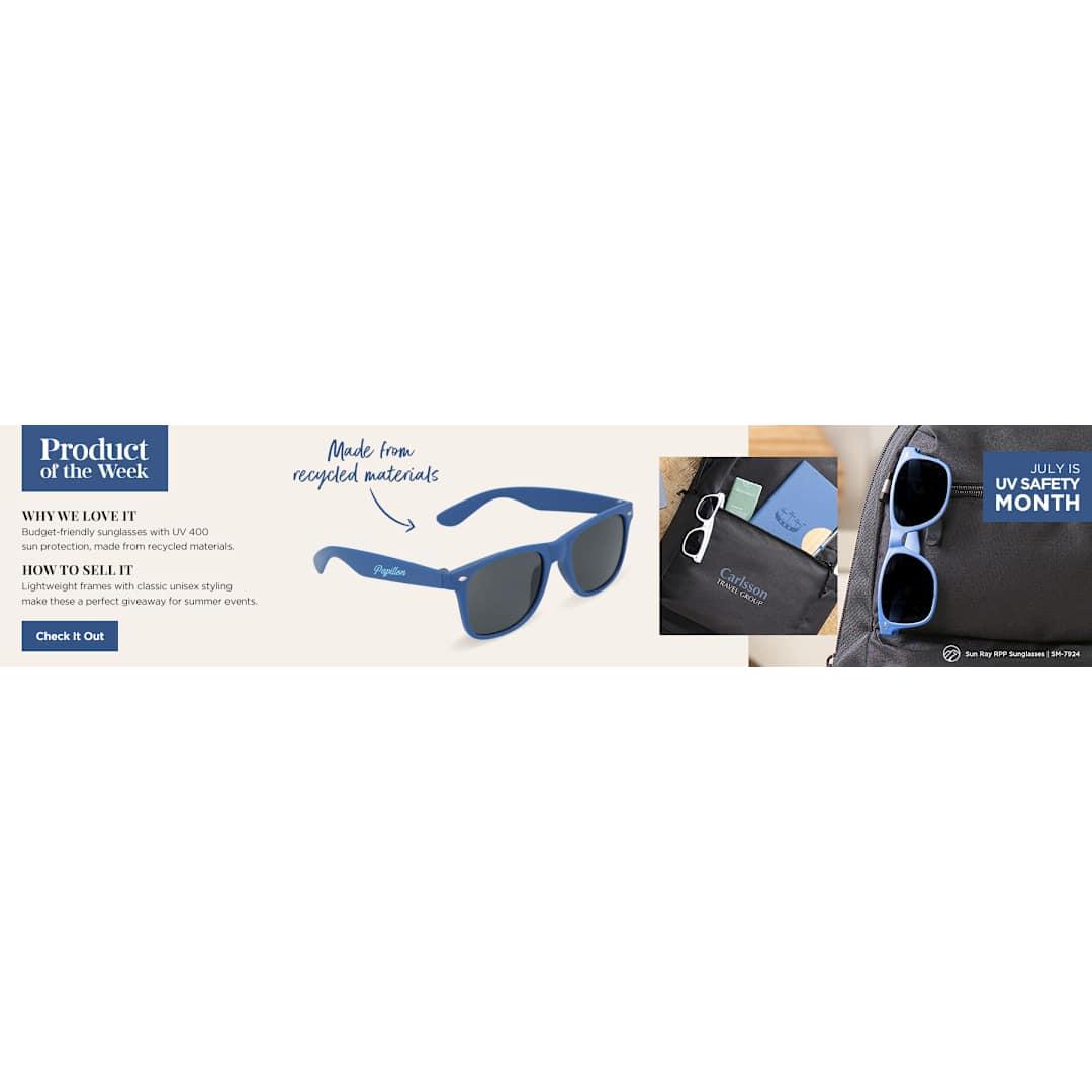 Sun ray recycled sunglasses Black miniatura 2