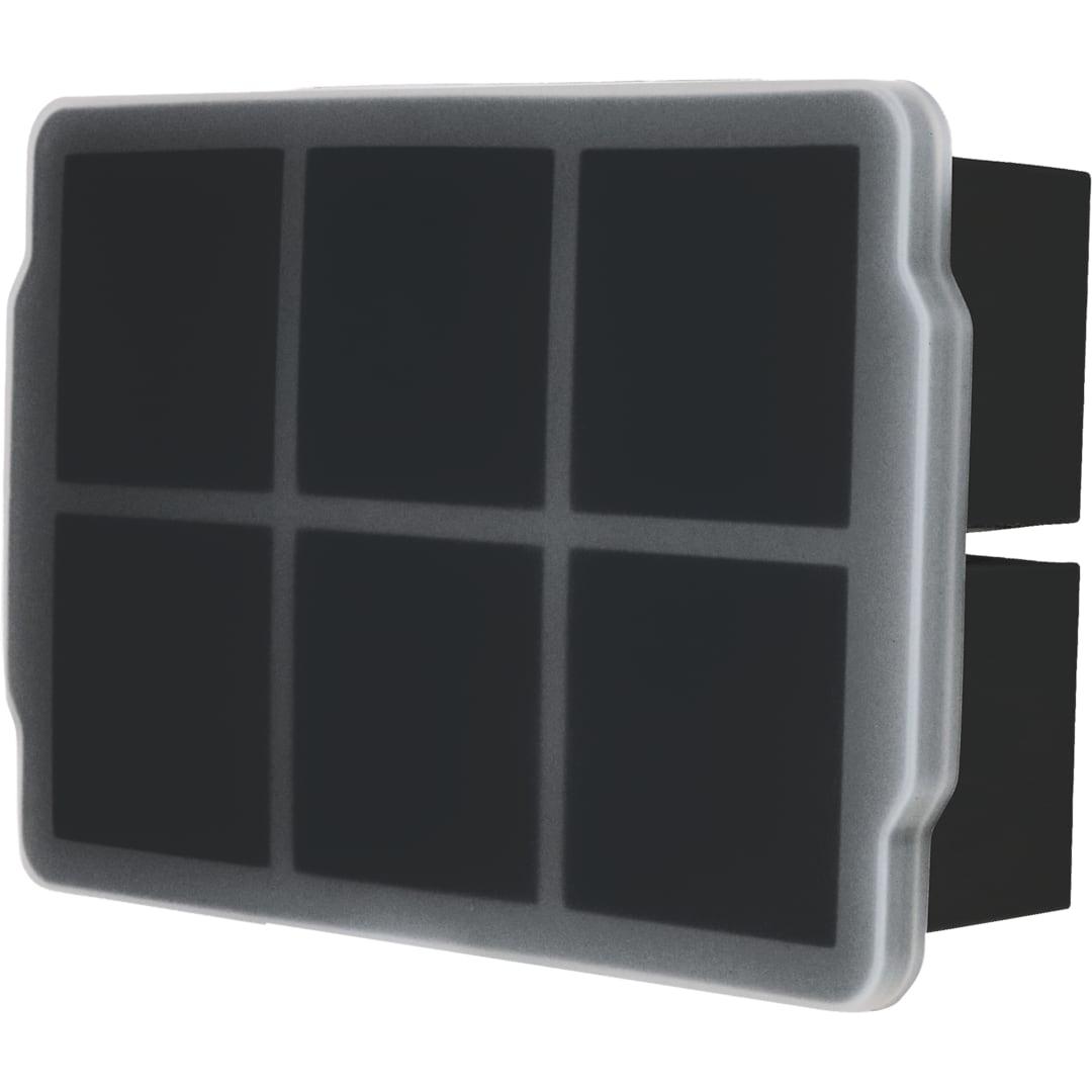 Silicone ice cube tray w/ lid Black front