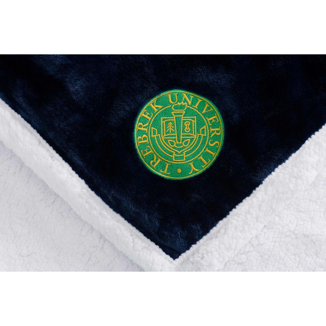 Field & co.® chevron striped sherpa blanket Navy Blue miniatura 20