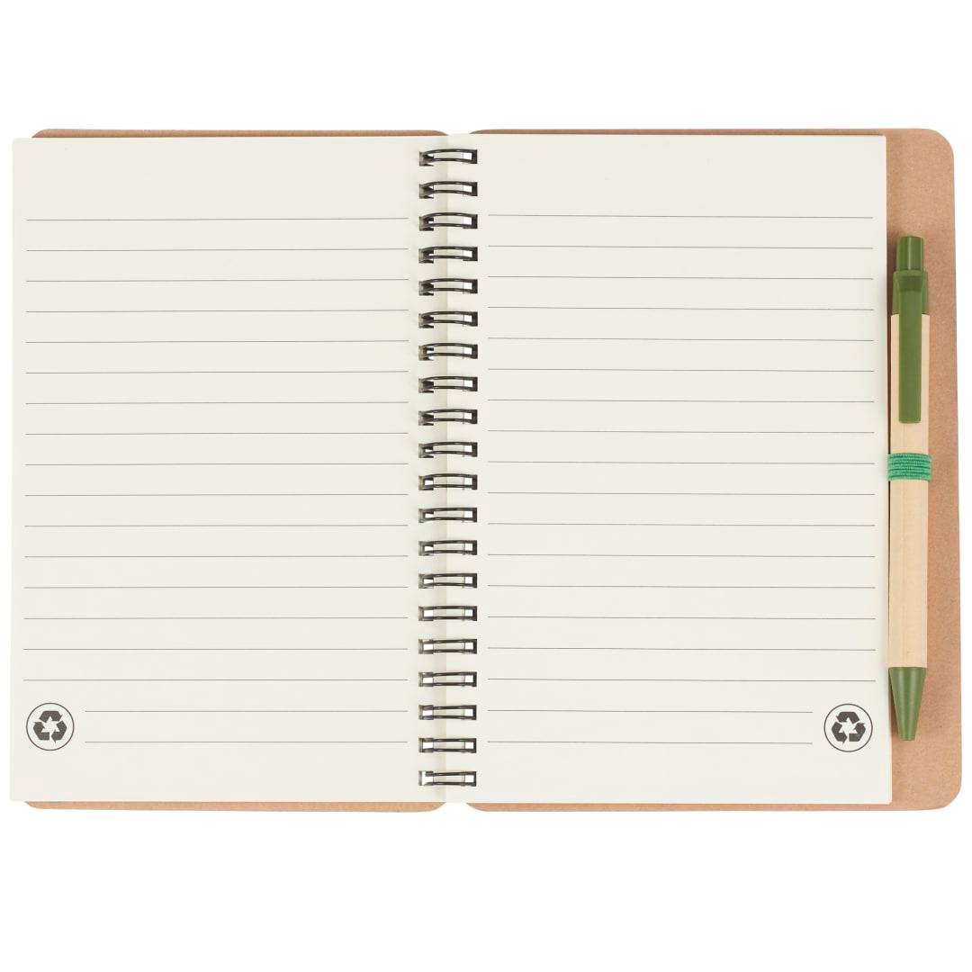 Fsc® mix 5 x 7 eco spiral notebook with pen Blue miniatura 9