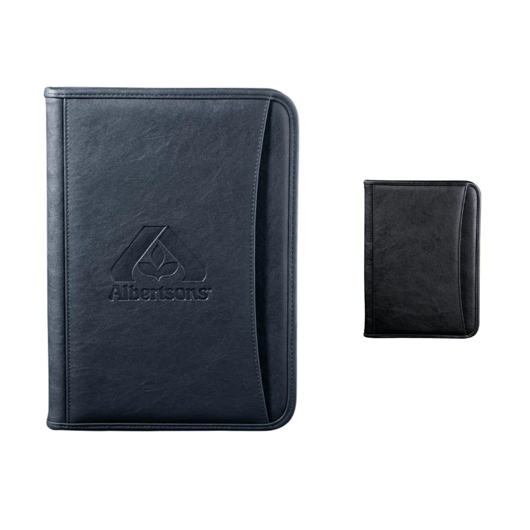 Fsc® mix durahyde recycled zippered padfolio Black miniatura 19