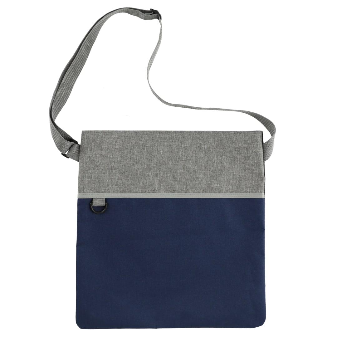 Double heather rpet crossbody tote Graphite miniatura 11