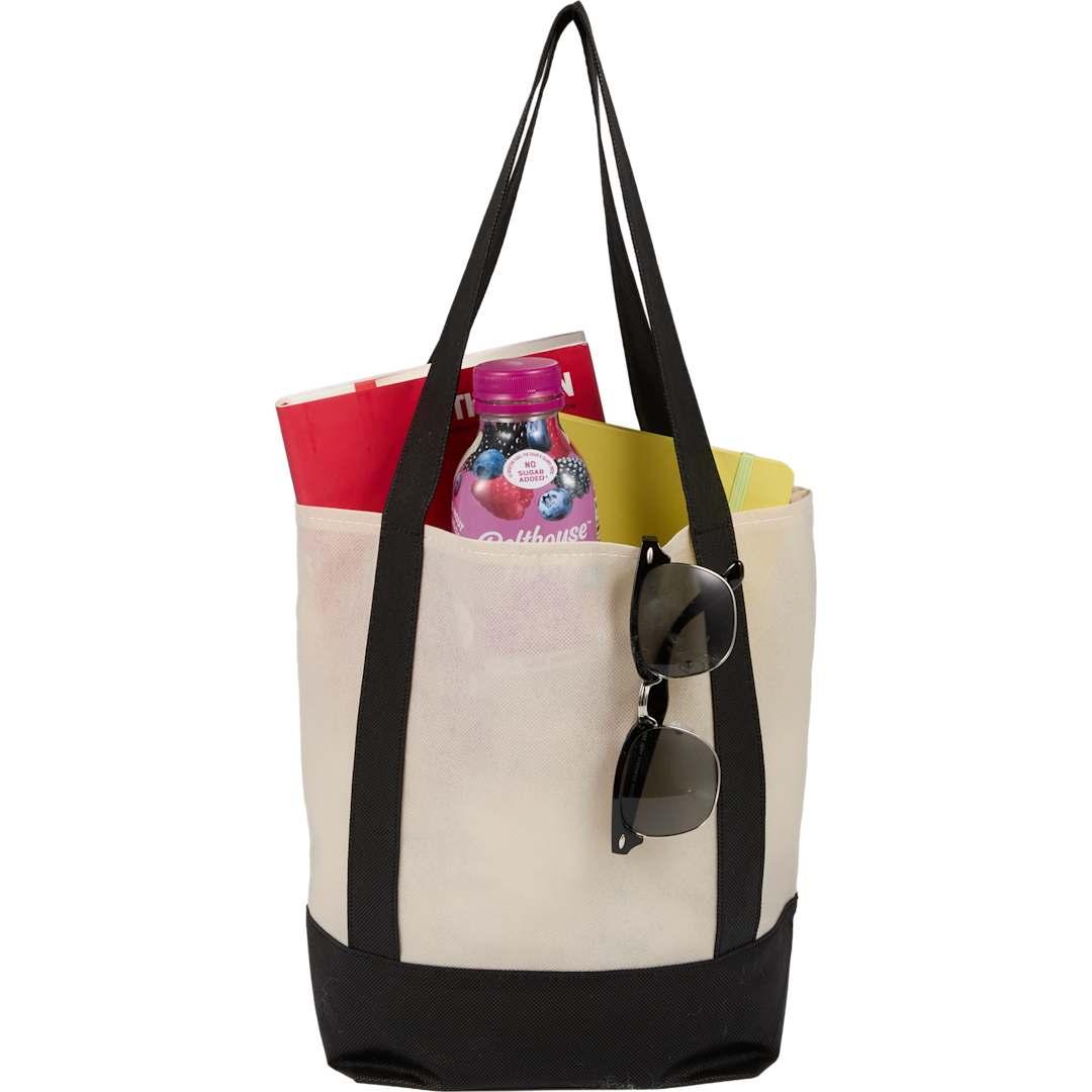 Lighthouse mini non-woven tote Black miniatura 18