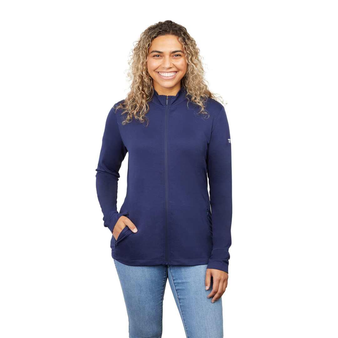 Izu everything performance eco full zip - womens Navy Blue miniatura 7