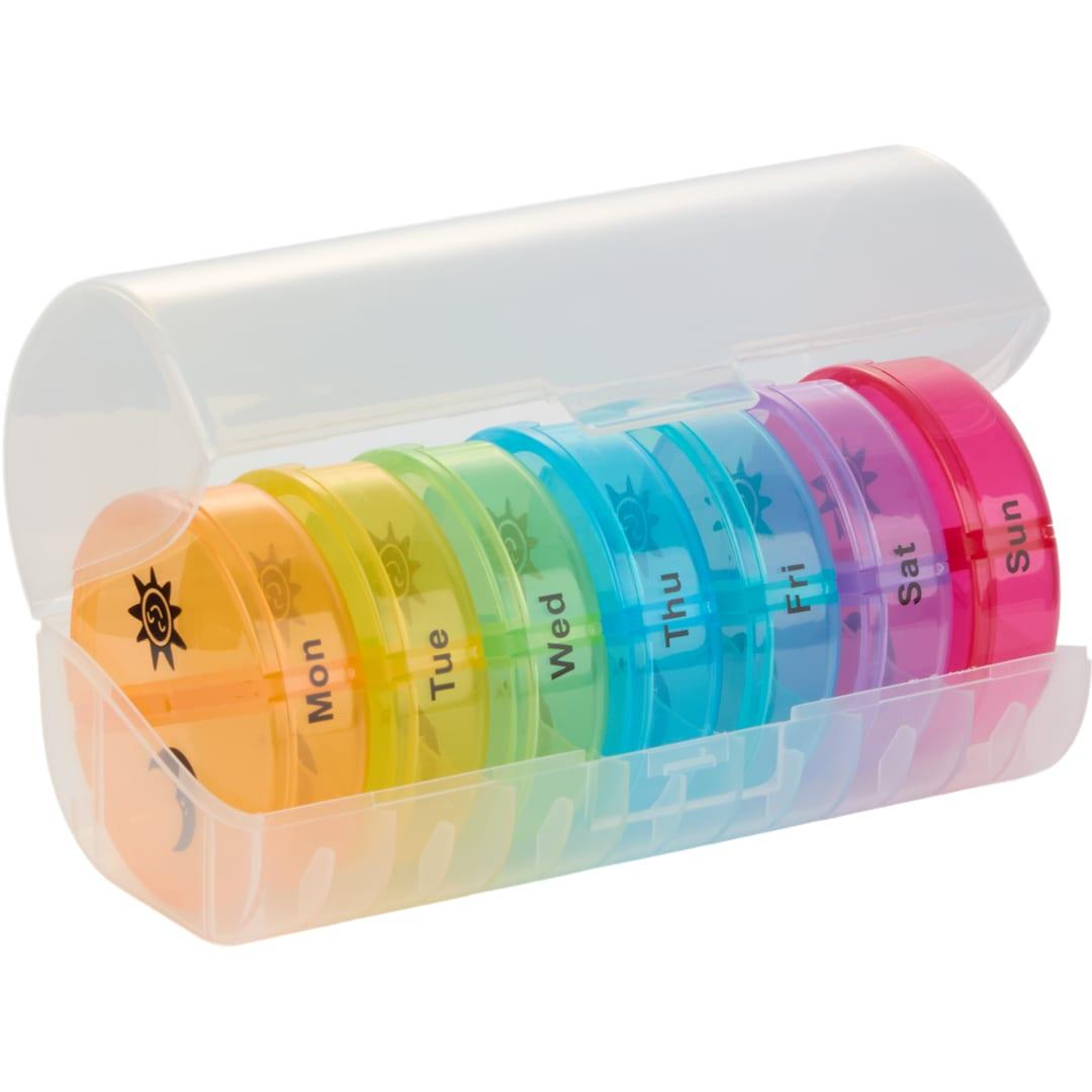 7 Day recycled travel pill organizer Black miniatura 15
