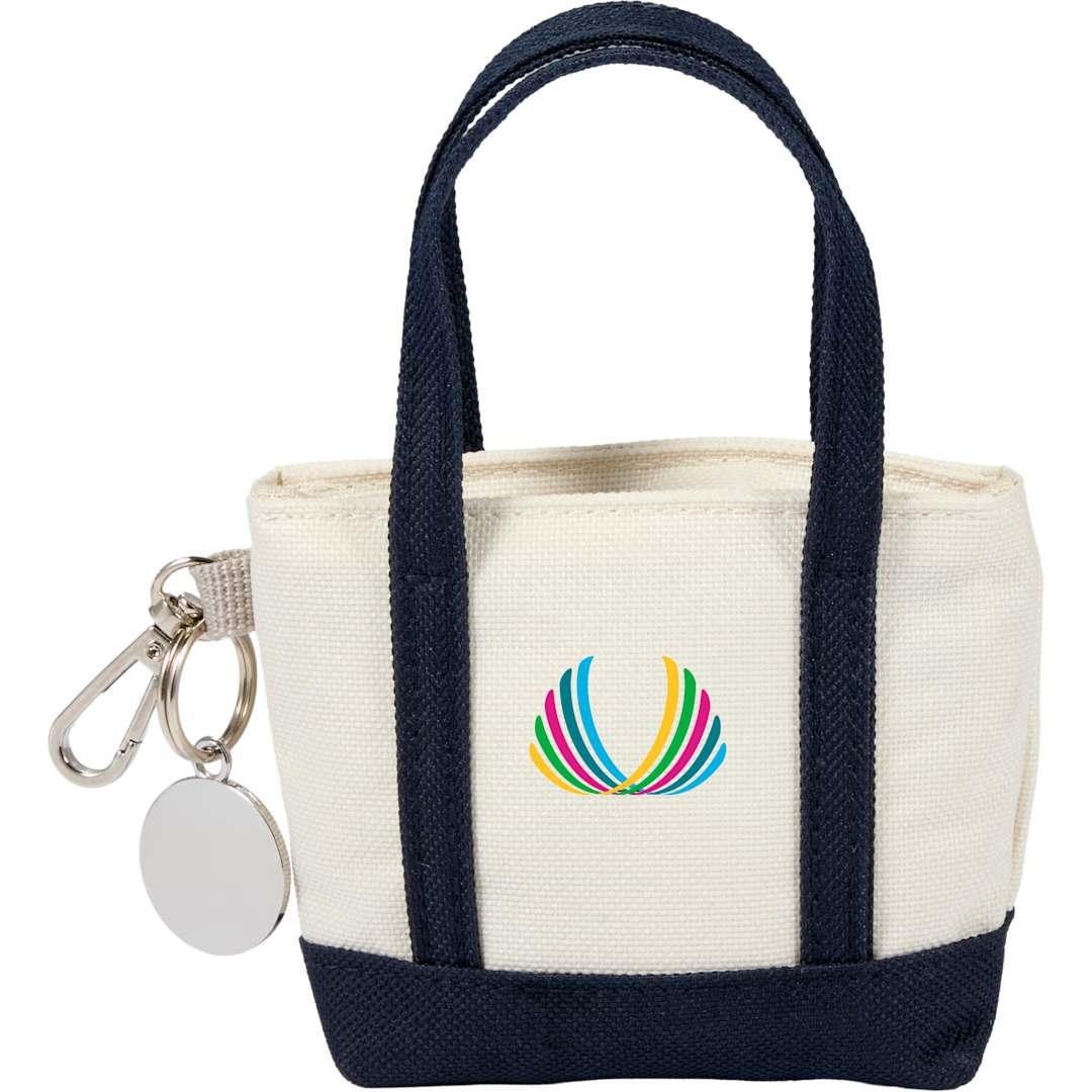 Mini tote bag charm Black miniatura 28