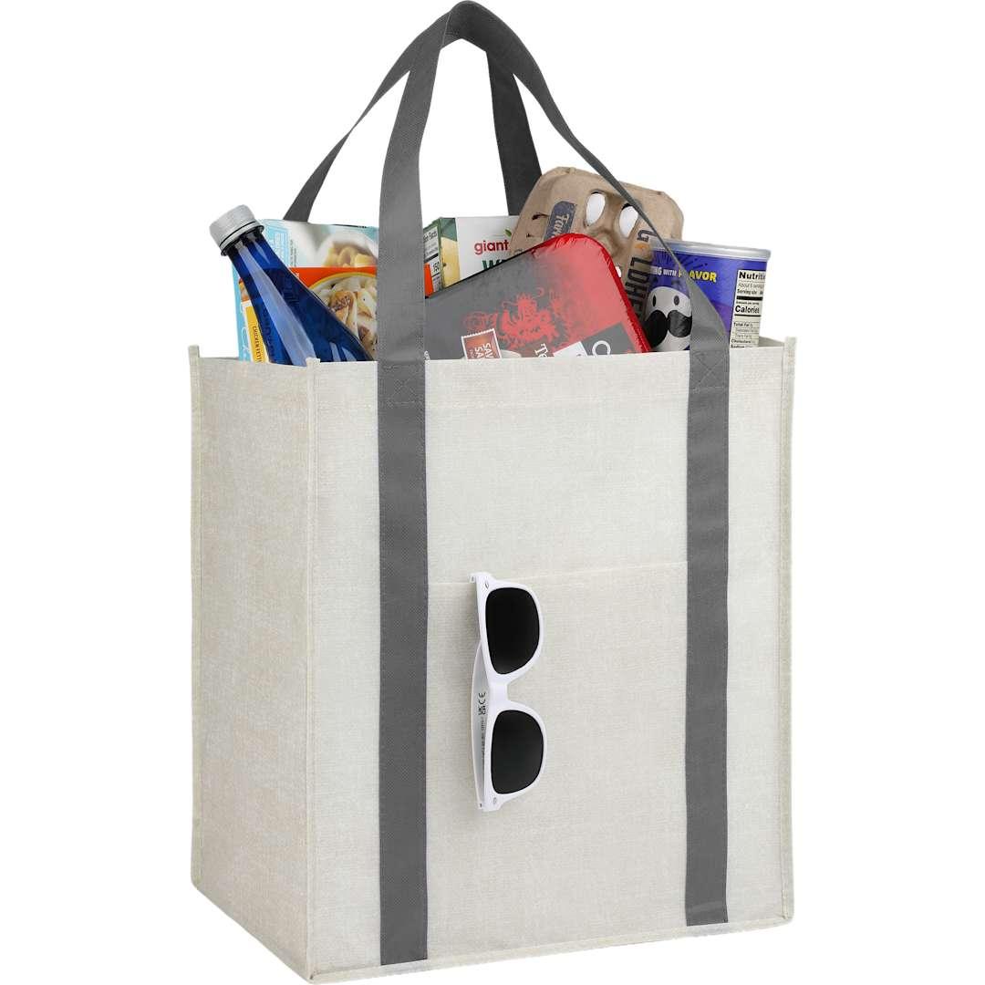 Neptune recycled non-woven grocery tote Black miniatura 14