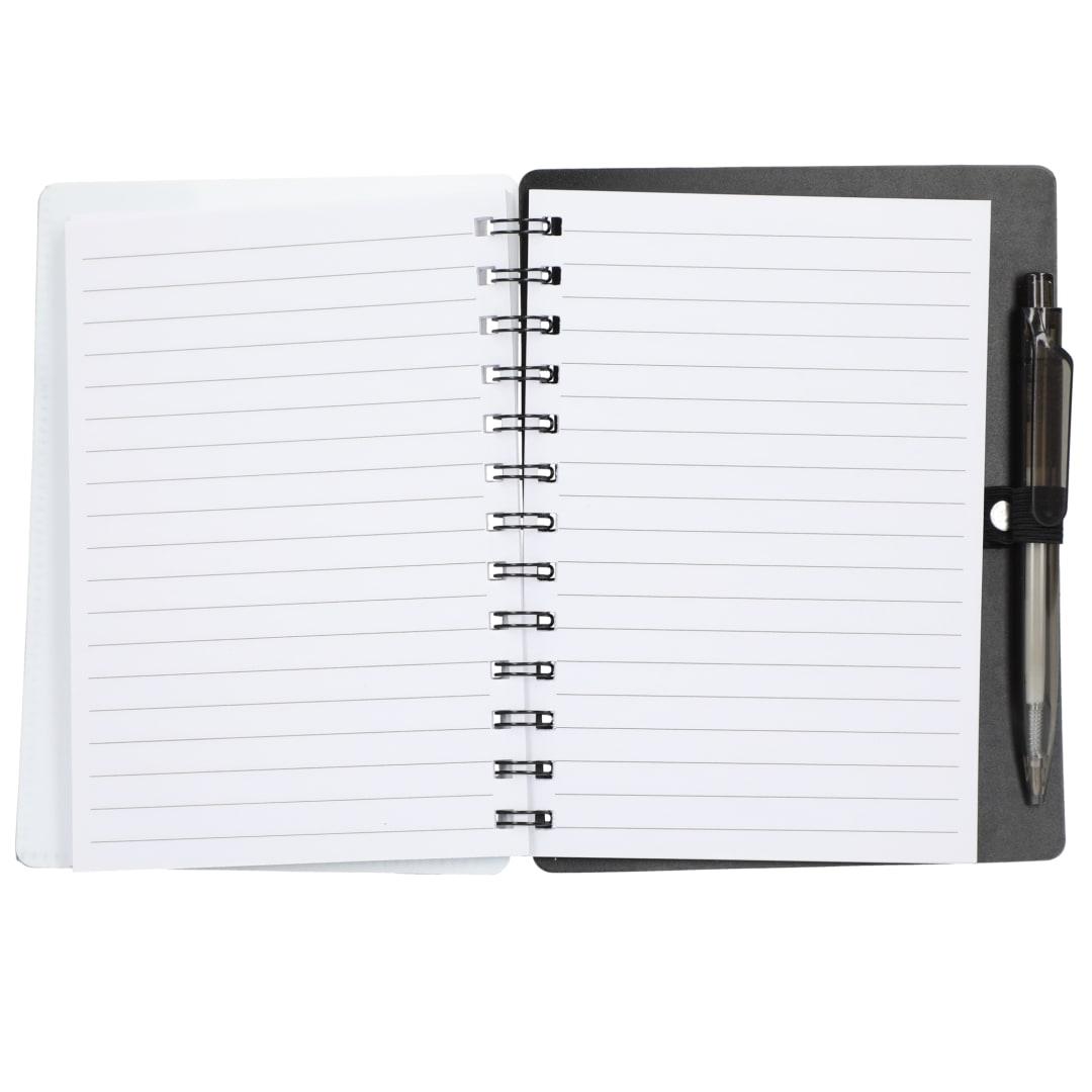 5 X 7 recycled pace spiral notebook w pen Black miniatura 4