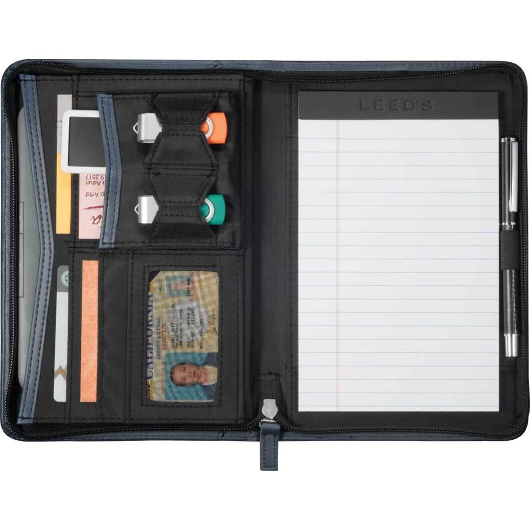 Fsc® mix pedova™ recycled jr. zippered padfolio Black miniatura 8