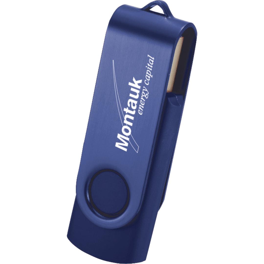Rotate 2tone flash drive 8gb Blue miniatura 10