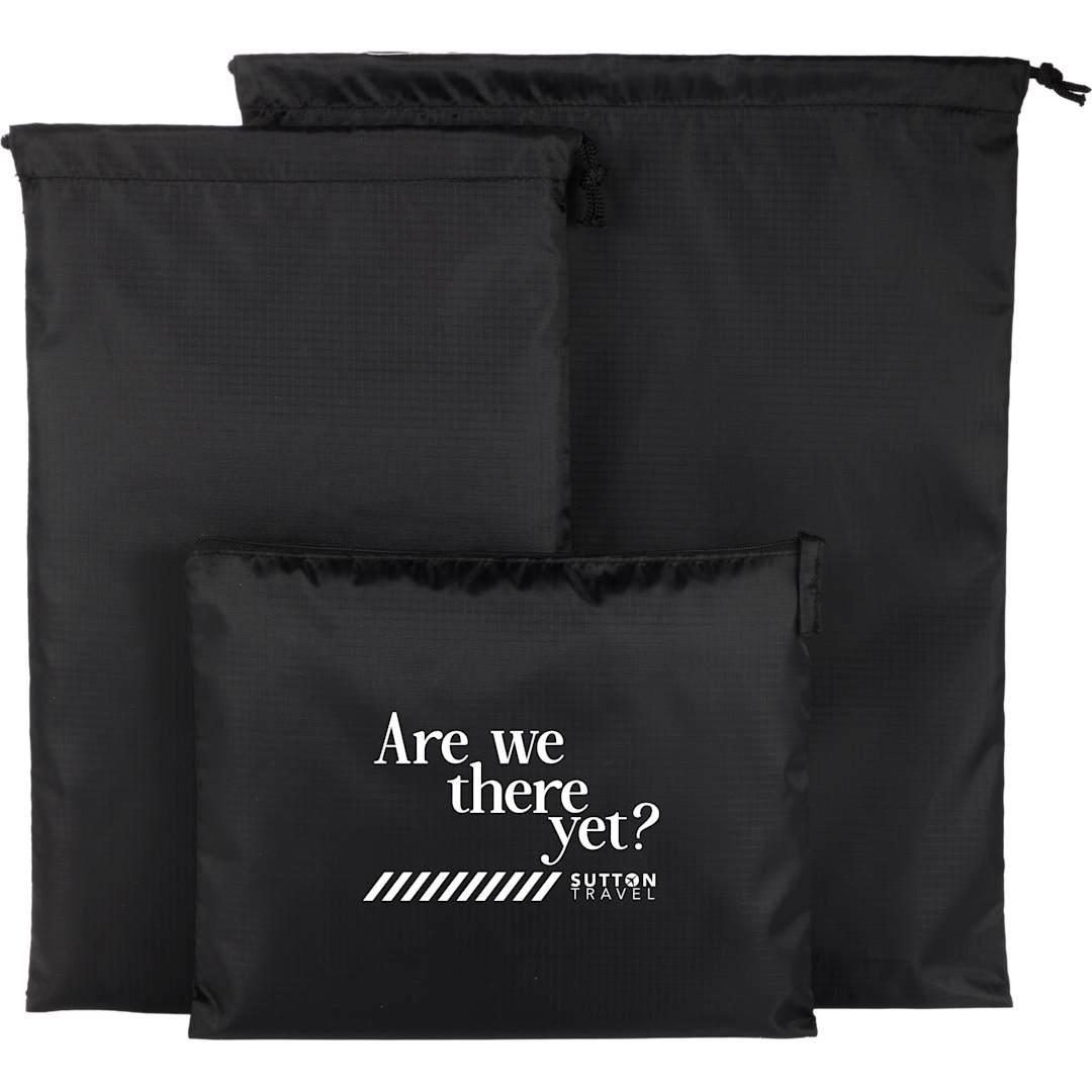 Recycled travel bag set Black miniatura 10