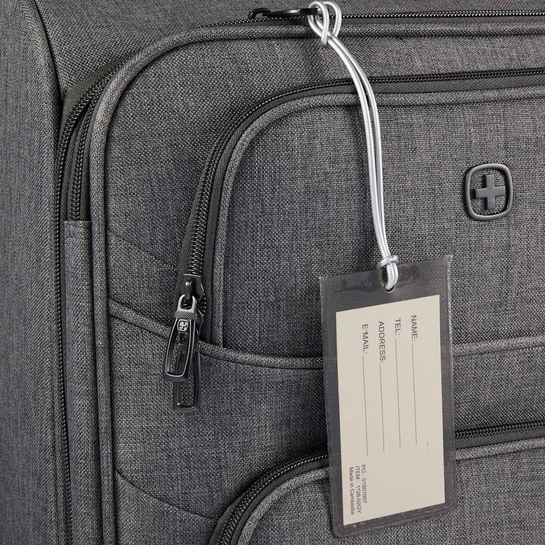 Wander & roam jelly luggage tag Grey front