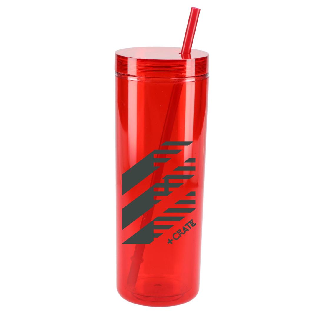 Chroma recycled acrylic straw tumbler 16oz Black miniatura 31