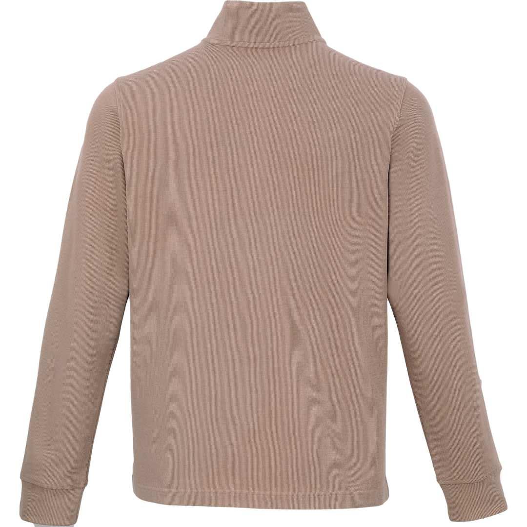 Hudson eco knit quarter zip-mens Beige front