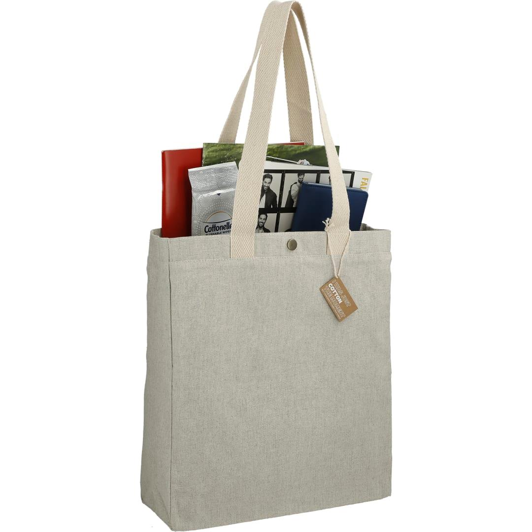 Repose 10oz recycled cotton box tote w/snap Grey miniatura 9