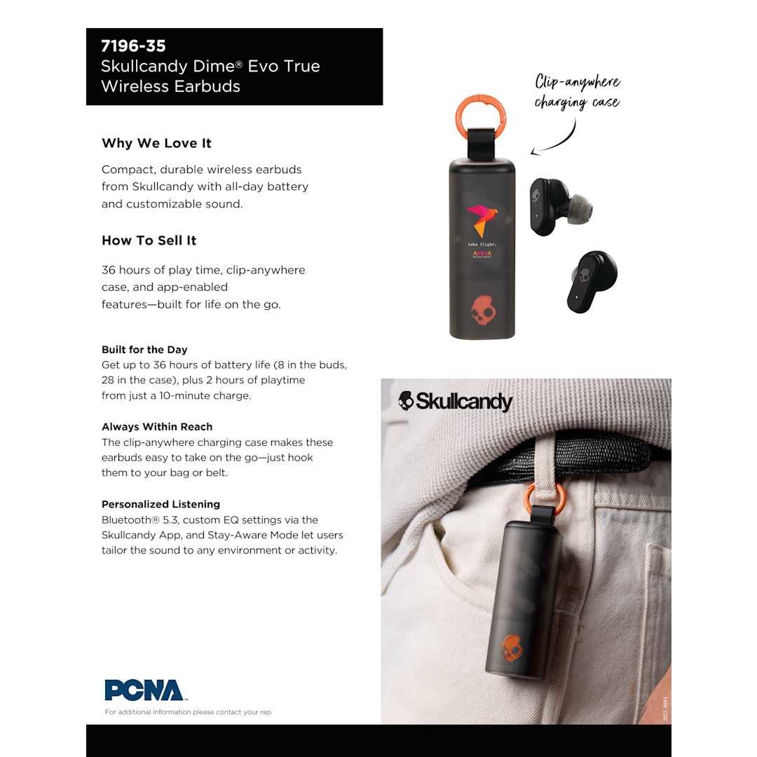 Skullcandy dime evo true wireless earbuds Black miniatura 4