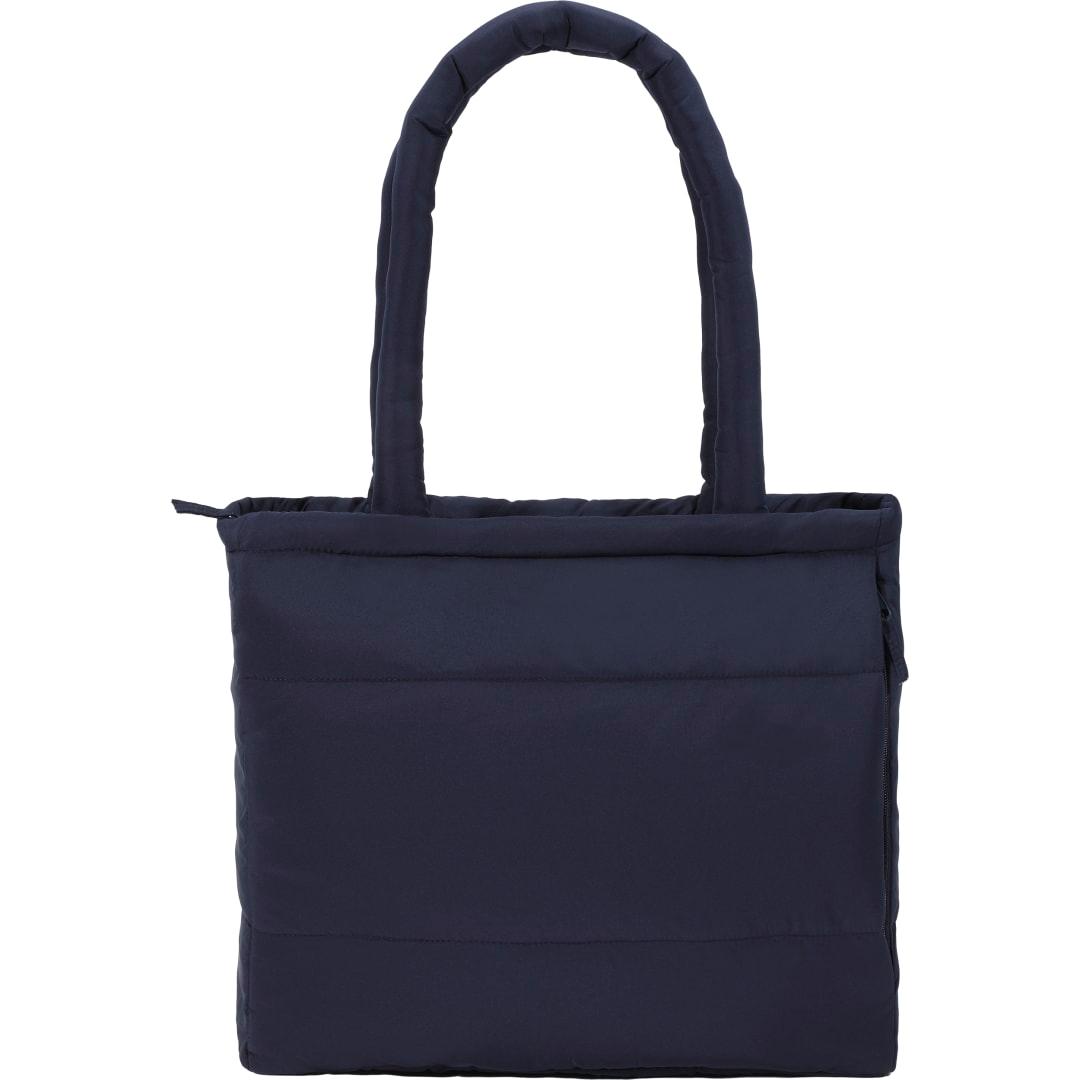 Puffer recycled 15 laptop tote Brown miniatura 15