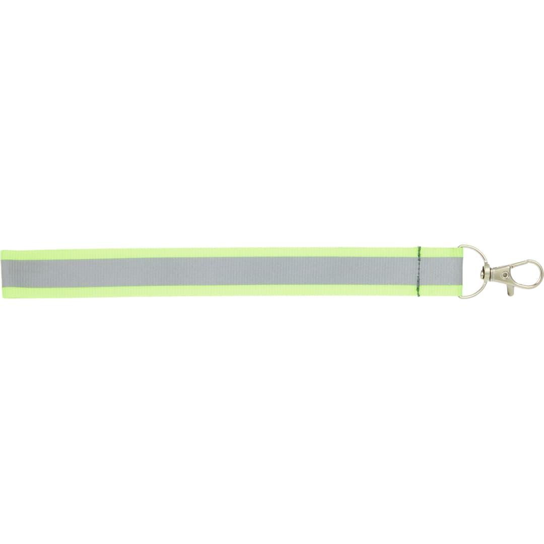 Reflective recycled wrist lanyard Black miniatura 20