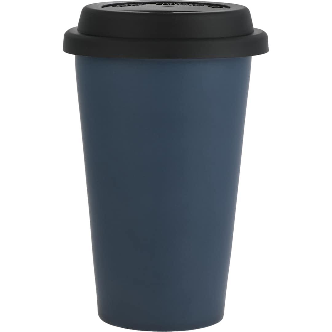 Im not a paper cup 10oz ceramic tumbler w/ lid Black miniatura 10
