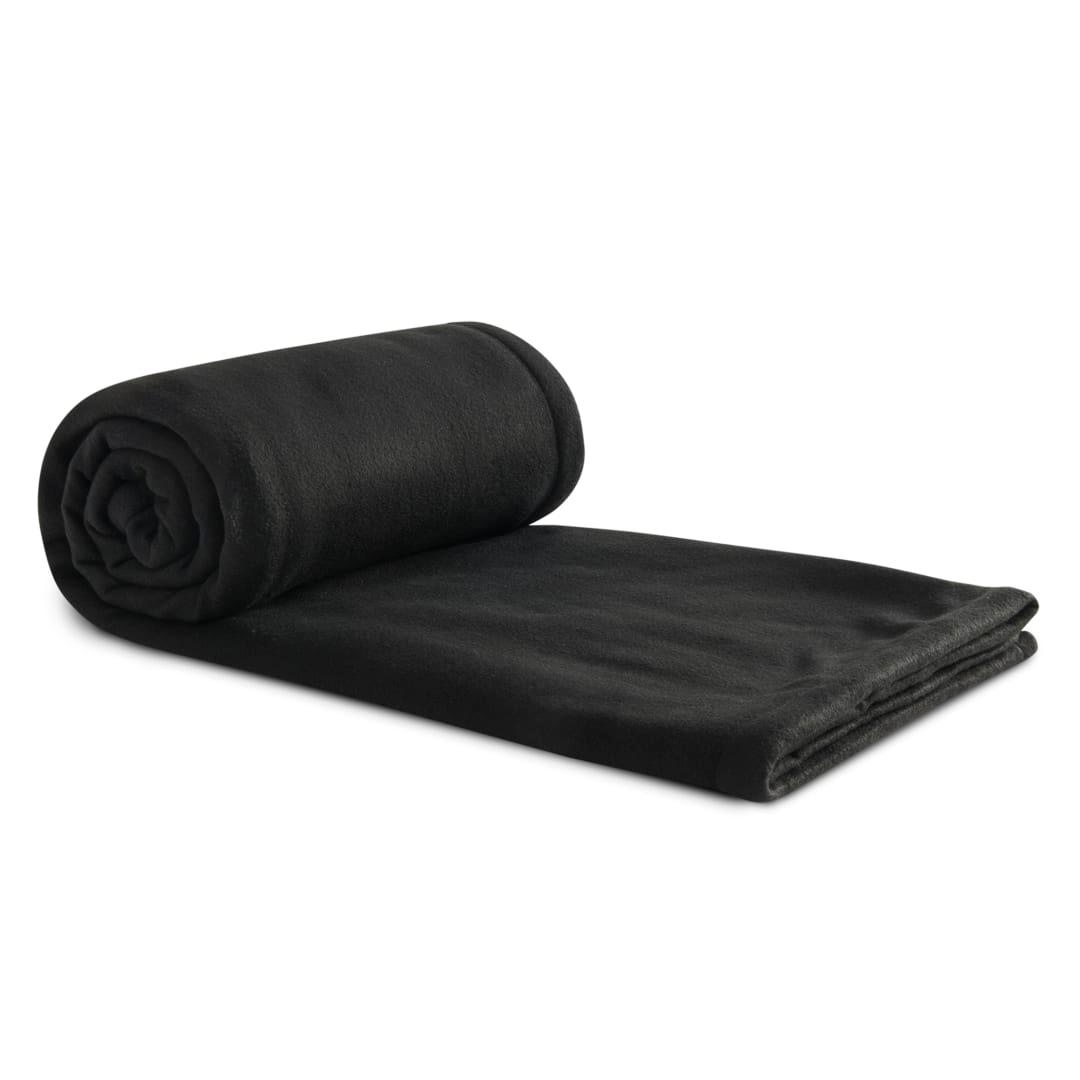 Fleece-sherpa blanket Navy Blue front