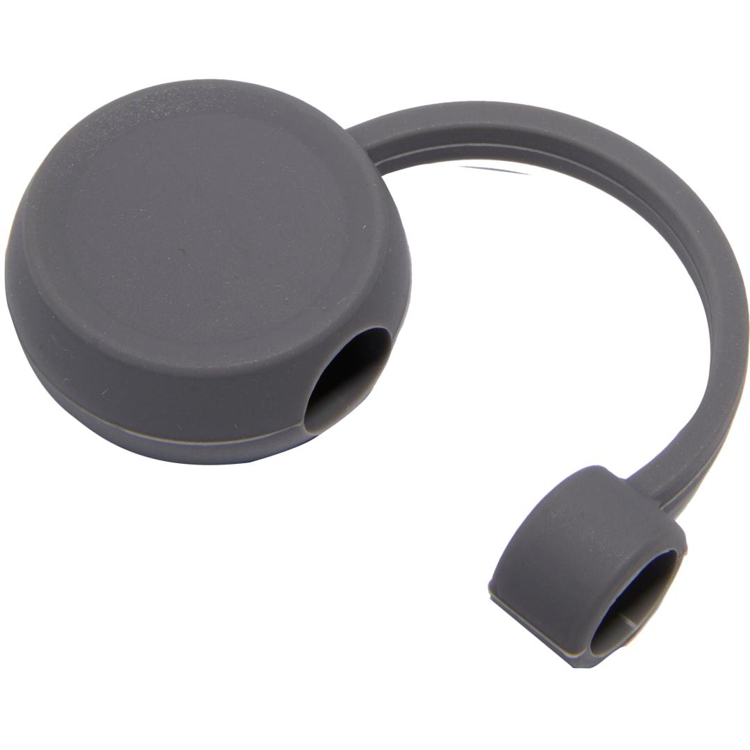 Recycled silicone straw topper Black miniatura 3