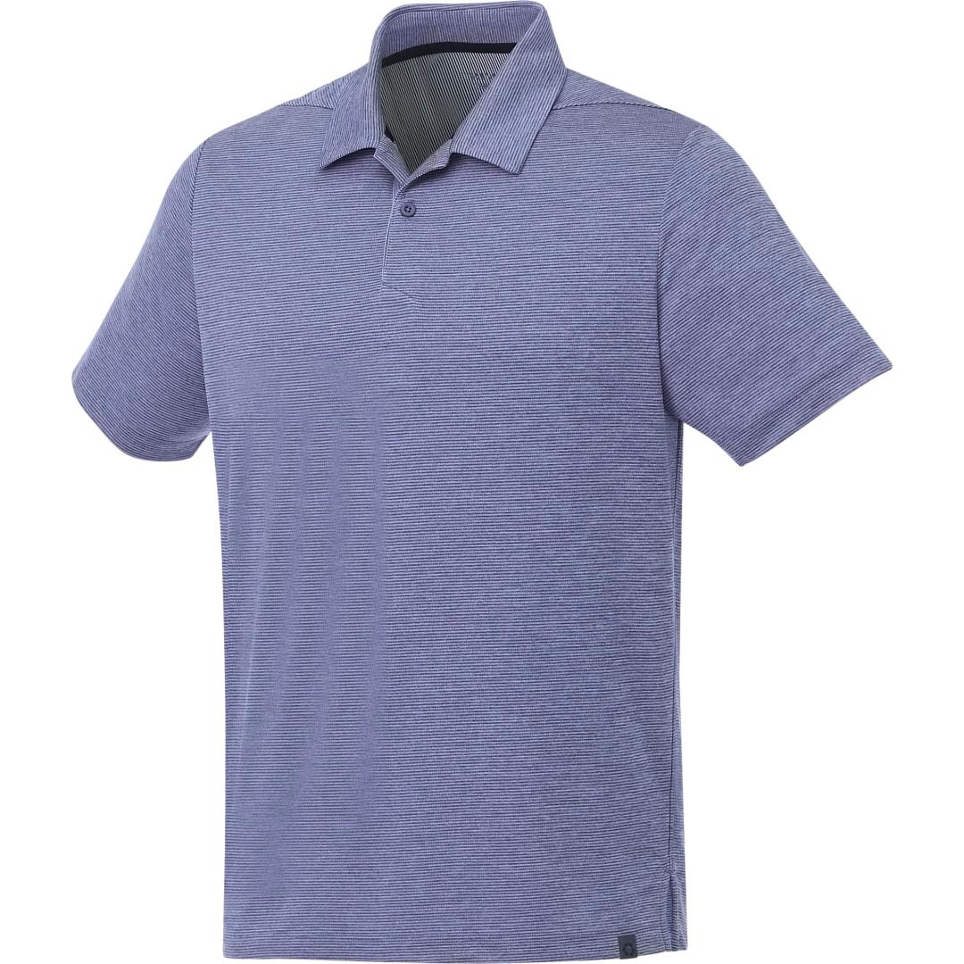 Mens dege eco ss polo Blue front