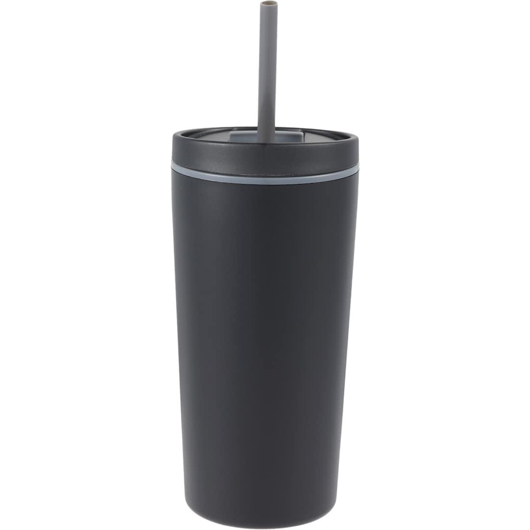 Santino recycled tumbler w/ dual function lid 16oz Black miniatura 9