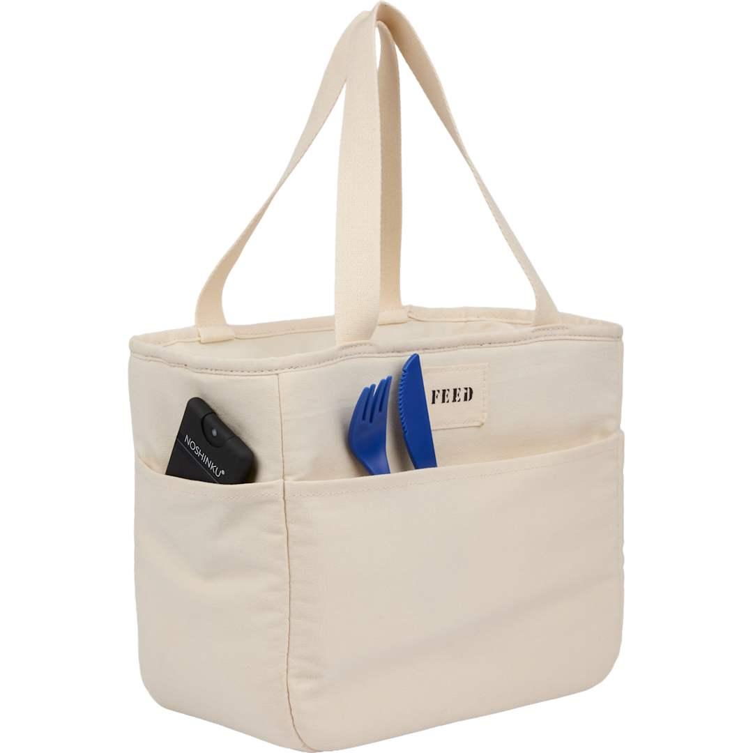 Feed organic cotton 9 can lunch cooler Natural miniatura 8