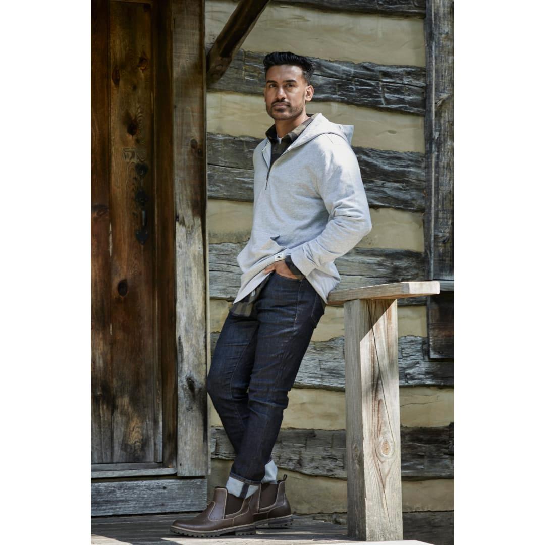 Roots73 canmore eco quarter zip hoody - unisex Blue miniatura 13