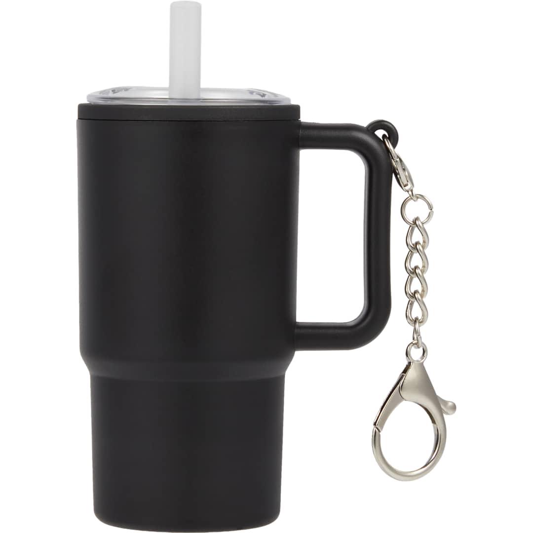 Shot glass tumbler w/ keychain 4oz Black miniatura 5